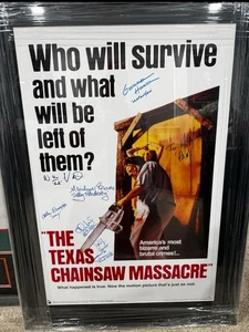 The Texas Chainsaw Massacre Cast signed 24x36 Poster handsigniert x 8 JSA LOA - Bild 1 von 9