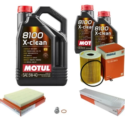 MAHLE Inspección Set 7 L MOTUL 8100 X-CLEAN 5W-40 Para Jeep Commander Van 3.0 - Imagen 1 de 4