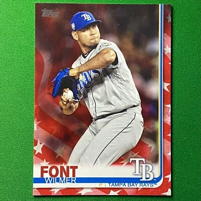 Wilmer Font #'d 21/76 Independence Day SP 2019 Topps Series 2 #429 Padres - Image 1 of 3