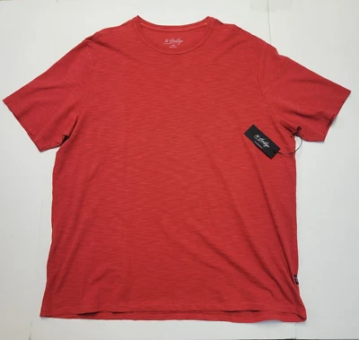 70 美元全新 34 Heritage 红色 T 恤男式 2XL XXL 棉短袖粗纺圆领 — 第 1/4 张图片