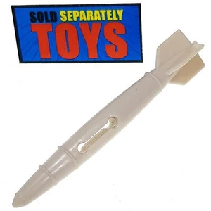 Vtg Mega Force Stratofortress DROP BOMB MISSILE 2 of 3 rocket white weapon part - Picture 1 of 7
