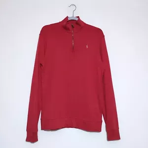 Polo Ralph Lauren Damen Pullover rot 1/4 Zip XL/TG Stretch Jersey Viertel Baumwolle - Bild 1 von 17
