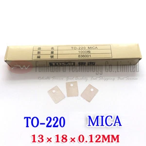 Transistor de Potencia TO220 TO-220 MICA Aislante Rígido Transparente x 1000 PIEZAS NUEVO - Imagen 1 de 3