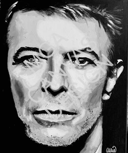 David Bowie acrylic painting 60cm x 50cm canvas painted to order **NOT A PRINT** - Picture 1 of 3