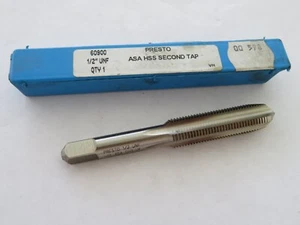 1 pcs PRESTO 1/2" -20 NF GH3 Plug 4 Flutes Hand Tap 60900 UK - Picture 1 of 1