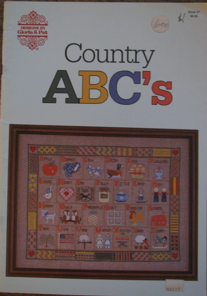 DESIGNS BY GLORIA & PAT Counted Cross-Stitch Pattern COUNTRY ABC'S - Image 1 of 1