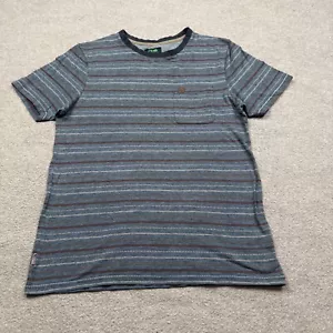 Hippy Tree T Shirt Mens Size M Multicolor Short Sleeve Striped Pocket Tee - Picture 1 of 7