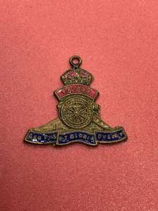 Originale WW2 Esercito Britannico Sweetheart Collana Pendente Reale Artiglieria - Foto 1 di 6