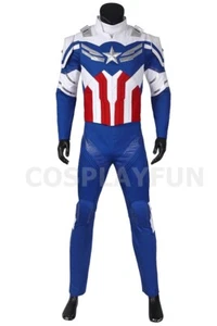Captain America Suit Sam Wilson The Falcon Jumpsuit Cosplay Men Costume Outfits - Picture 1 of 13