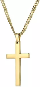 Collar de cadena ligero de oro de 18 quilates con cierre liso - Perfecto para hombre y mujer - Imagen 1 de 9