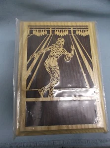 Placa trofeo bowling hembra madera maciza premio grabado tamaño 5 x 7 - Imagen 1 de 1