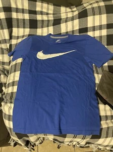 Nike Shirt Adult Mens Medium Gray Big Swoosh Logo Regular Fit - Picture 1 of 2