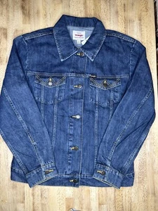 New Wrangler MT1JKRS-S Women's Denim Jean Jacket Size Small Blue Jean Oversized - Picture 1 of 7