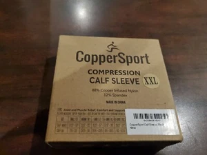 Kupfer Sport Kompression Wadenärmel schwarz XXL Neu im Karton Schmerzlinderung kostenloser Versand - Bild 1 von 7
