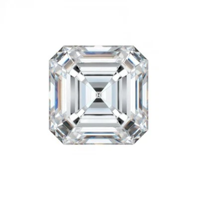 Asscher 2 pcs lab Grown First Grade  Diamond 5 mm D - F Certified Loose CVD - Image 1 of 4