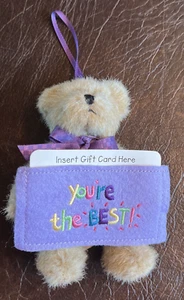 Boyds Bears Bear Gift Card Holder; "You’re The Best" Heartfilled Hugs New w/Tags