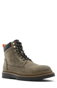 Aldo CALL IT SPRING Men's Vegan Glenbrook Military Lace Up Boots Size 8 D Grey - Picture 1 of 7
