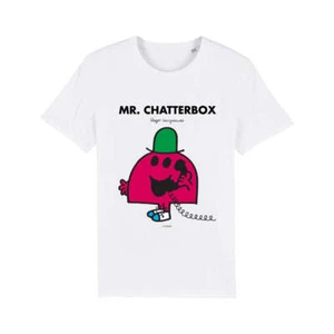 Mr Men T-Shirt Mr Chatterbox Printed Graphic Tee Adults Unisex Short Sleeve Top - Picture 1 of 1
