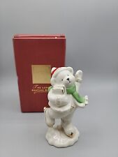 Lenox Christmas 2006 Ice Skating Bear Porcelain Figurine 4" Original Box 
