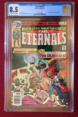 Eternals 2 - CGC 8.5 - 1st Appearance of Ajax & the Celestials -1976 Marvel - Image 1 of 3