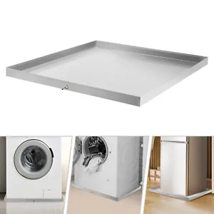 27*25*1.5in Heavy Duty Washer Machine Drain Pan Stainless Steel Drip Tray Catch - Picture 1 of 15