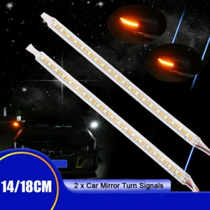2x Espejos retrovisores de coche Lámpara de señal de giro LED Indicador Lámpara DRL Streamer Tira - Imagen 1 de 13