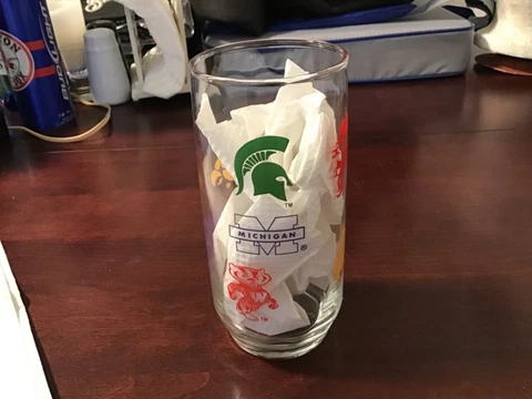 vintage  big ten universities drinking glass Cover