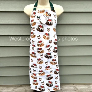 KitchenAid Apron ONE-SIZE Cotton Pocket Adjustable CHRISTMAS BUNDT CAKES 32" NWT - Picture 1 of 6