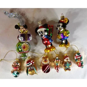 Ornamenti Disney in vetro soffiato Topolino e Winnie il Pooh - Foto 1 di 5