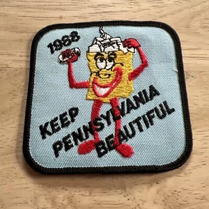 Sacco spazzatura antropomorfo 1988 vintage KEEP PENNSYLVANIA BELLA toppa - Foto 1 di 6