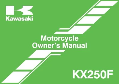 Libro manual del propietario Kawasaki 2014 KX250F Foto 1 de 4