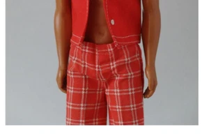 HTF Vintage Ken Barbie #9699 Sears Esclusivo PANTALONE ROSSO BIANCO RARO - Foto 1 di 2