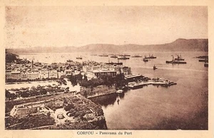 E53) GRECIA CORFU' PANORAMA DAL PORTO, GRÈCE CORFOU PANORAMA DU PORTO - Picture 1 of 2