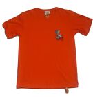 Pirana Joe Mens Small T Shirt Cotton Short Sleeve Orange 