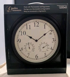 Garden Treasures Akzent-Außenuhr/Thermometer und Hygrometer #225343 Neu im Karton - Bild 1 von 7