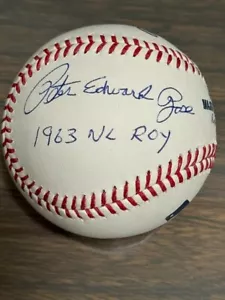PETE ROSE AUTOGRAPH BASEBALL SIGNED Auto FULL NAME "1963 NL ROY" JSA Cert - Picture 1 of 2