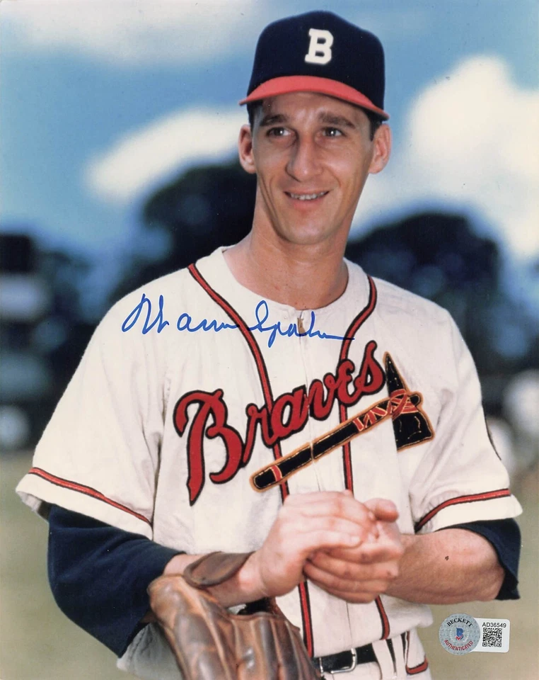 Warren Spahn (Atlanta Braves) signed 8x10 photo-BAS #AD36549 - Image 1 of 1