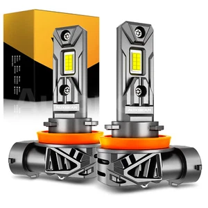 AUXBEAM H11 H8 LED Headlight Super Bright Bulbs 6500K White Kit 28000LM HIGH/LOW - Picture 1 of 12