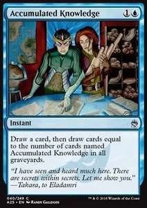 MRM ENGLISH 4x Connaissance accumul�e - Accumulated Knowledge MTG magic M25 - Picture 1 of 1