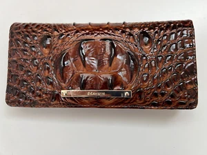 Brahmin Geldbörse ADY Classic PECAN Melbourne Kroko-Prägung Leder Slim-line Neu mit Etikett - Bild 1 von 13