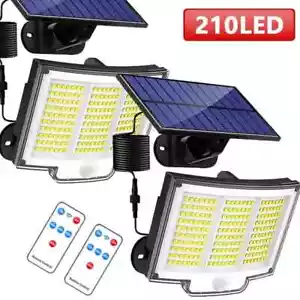 7000W Solar PIR Motion Sensor LED Wall Light Outdoor Street Garden Security Lamp - Picture 1 of 69