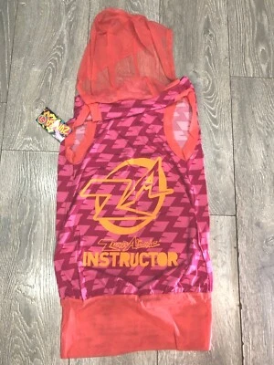 Damas Rosa Ligero Transparente Instructor Sudadera con Capucha Top Zumba Gimnasio Talla XS 8-10 NUEVO Foto 1 de 2