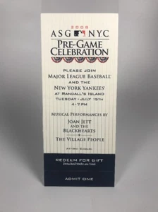 2008 MLB All Star Game Yankee Stadium Pre Game Celebration Full Ticket - Picture 1 of 7