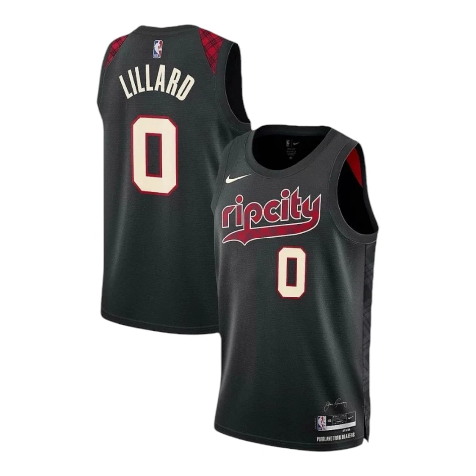 Nike Portland Trail Blazers Damian Lillard City Edition Jersey XL 52 DX8517-100