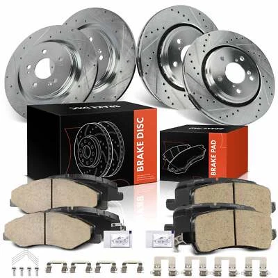 12x Rotor de freno delantero y trasero perforado y pastilla de freno para Subaru Forester 2019-2021 Foto 1 de 4