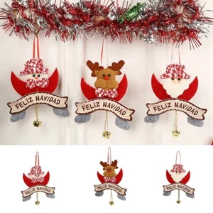 with Metal Bell Santa Claus Elk Pendant Holiday Supplies - Picture 1 of 12