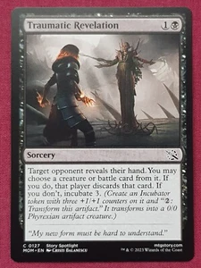 Magic The Gathering MARCH OF THE MACHINE TRAUMATIC REVELATION black card MTG - Picture 1 of 2