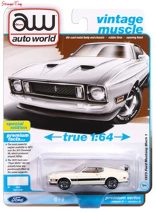 Autoworld 1:64 1973 Ford Mustang Mach 1 White AWSP173-B - Picture 1 of 5