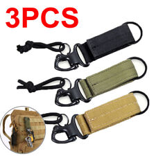 Tactical Molle Carabiners EDC Belt Key Chain Hooks Nylon Webbing Key Ring Holder