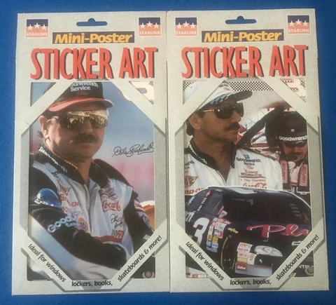 DALE ERNHARDT 1998 STARLINE MINI POSTER STICKER ART LOT (2)! THE INTIMIDATOR!! Cover